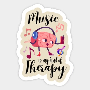 Music is My Kind of Therapy and I Love It Aphasia Day Awareness Month Sticker